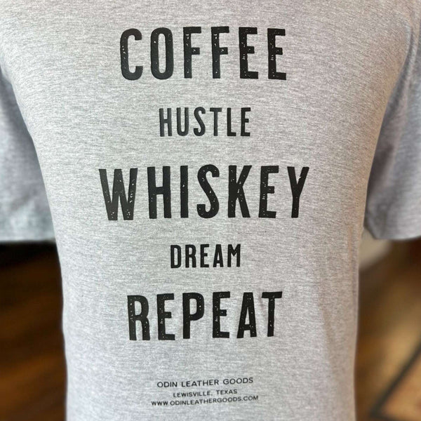 T-Shirt: OLG's Coffee Whiskey Repeat