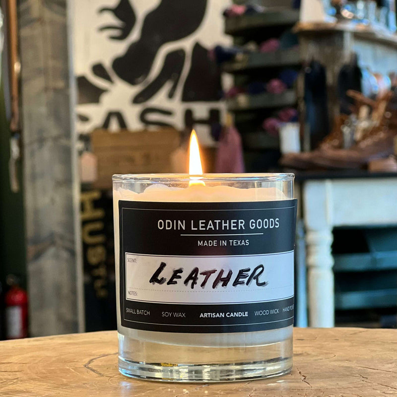 Artisan Candle - Leather Whiskey Tumbler