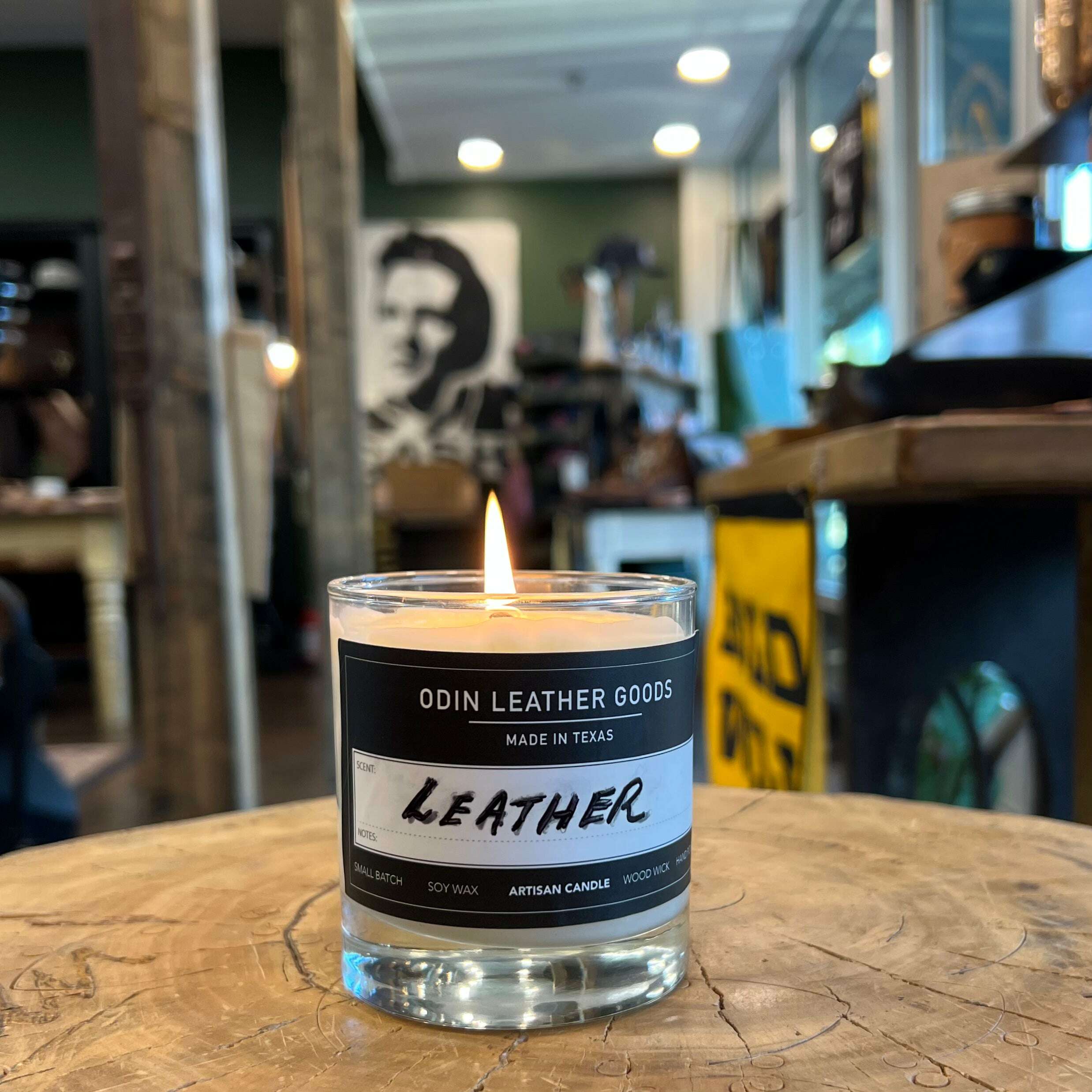 Artisan Candle - Leather Tumbler