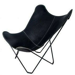 Butterfly Chair w/ Handcraft Leather Cover
