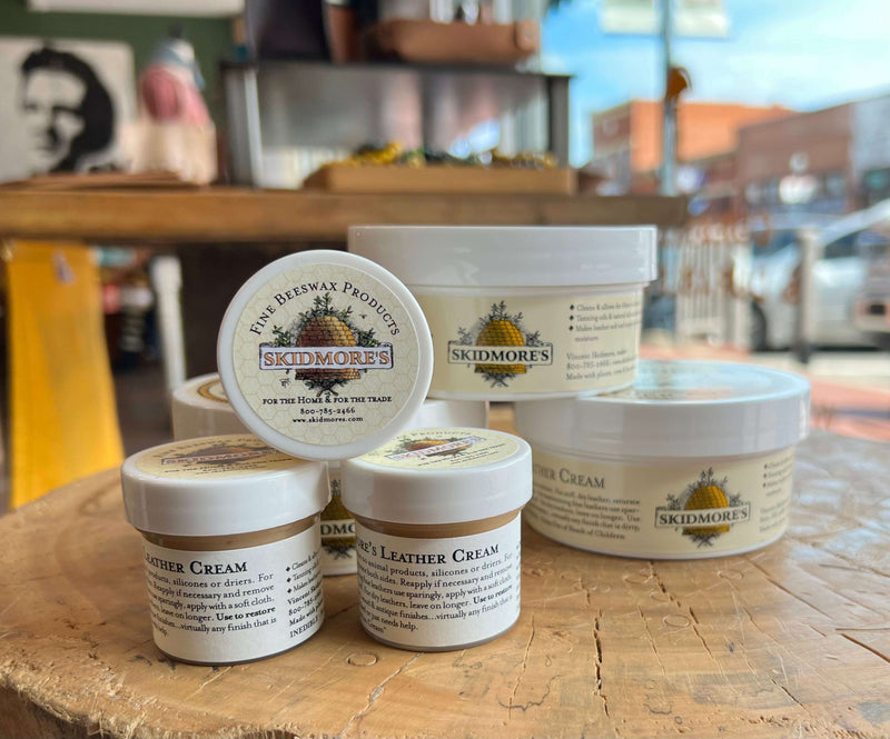 Skidmore's Leather Cream is an all purpose leather care product which  cleans and conditions — Boone's Lick Road Leather Co.