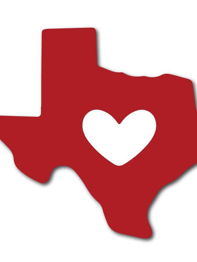 Sticker - Heart of Texas Decal