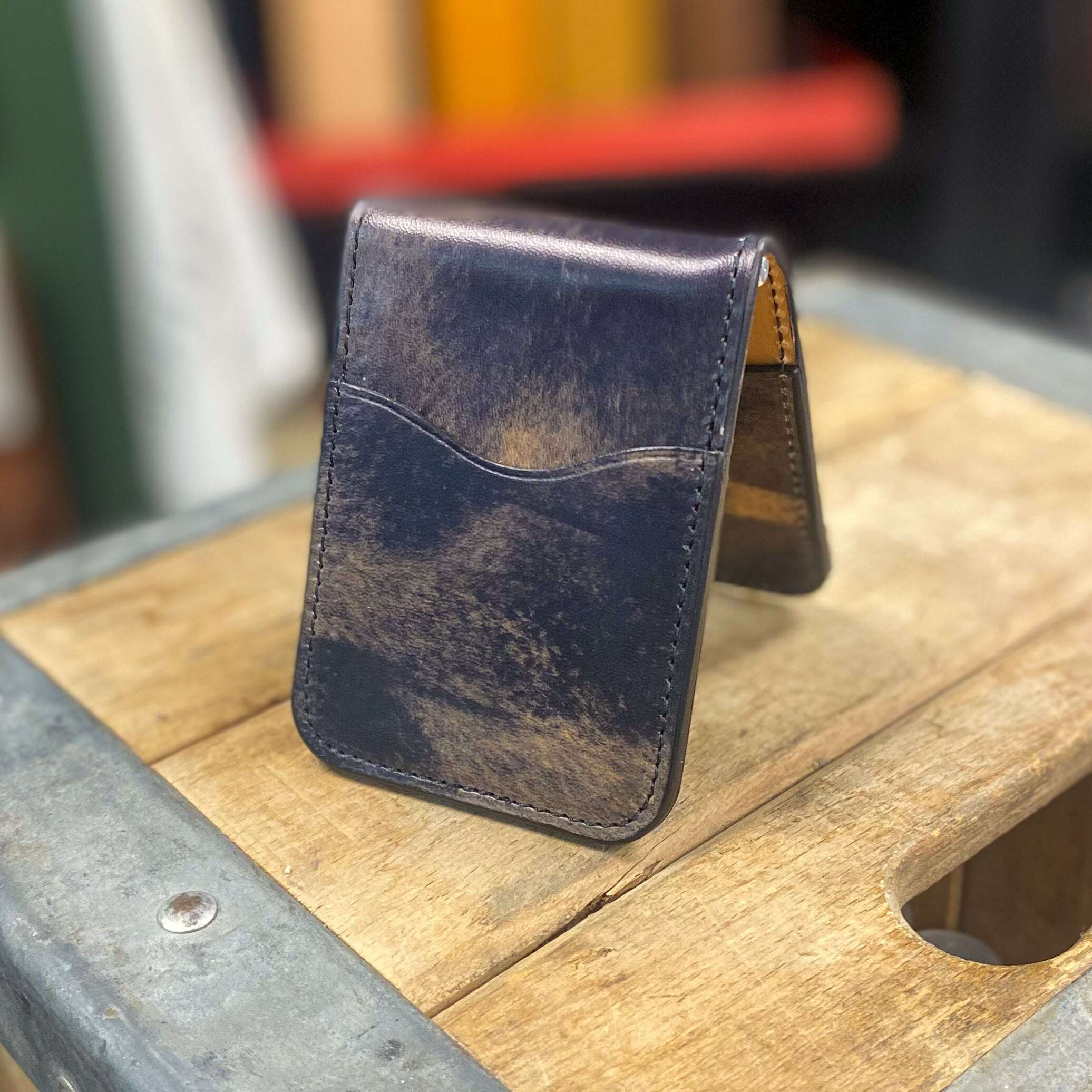 James Bi-Fold Card Wallet w/ Cash Clip- Marbled Culatta