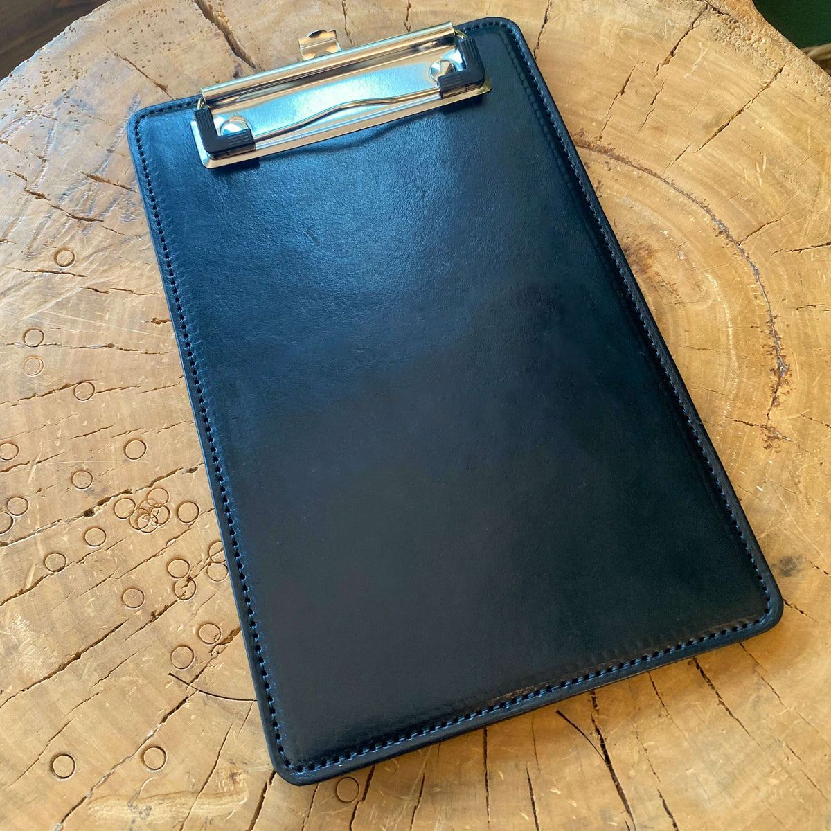 Elm Fork Clipboard (5" x 8" Notepad) / Black Bridle: Writing. Odin Leather Goods available at Odin Leather Goods