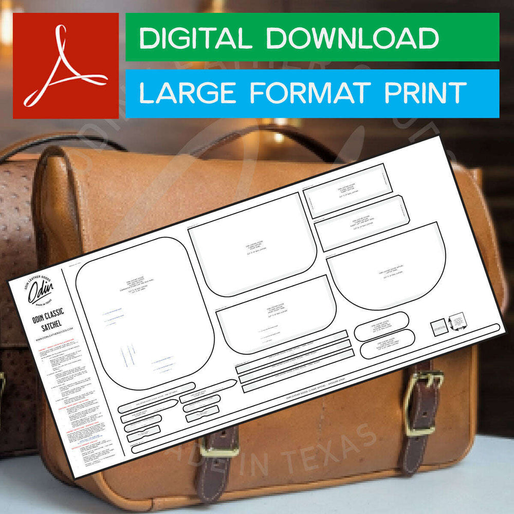 Classic Satchel Leather Bag Pattern (Printable PDF) – Odin Leather Goods