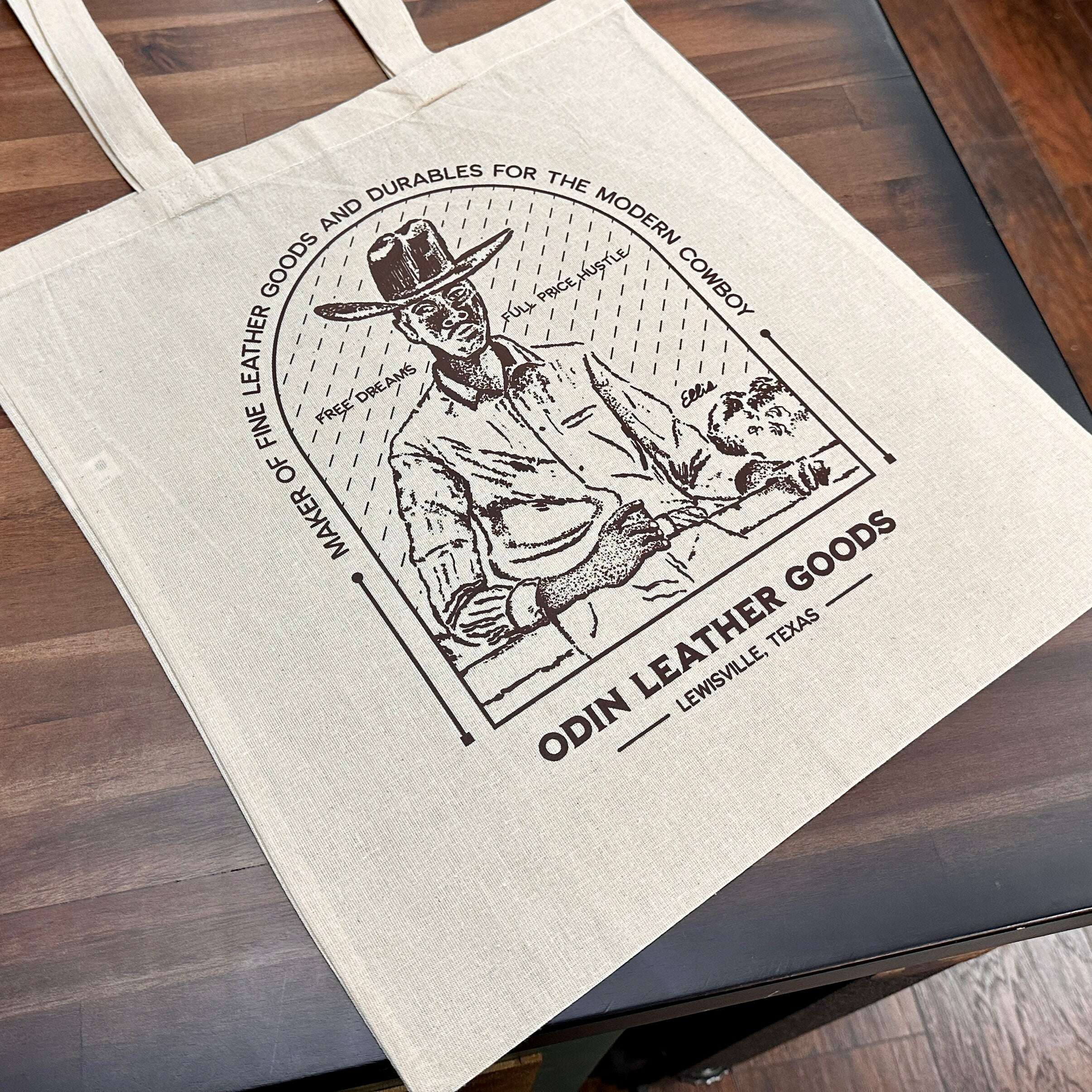 Vintage Cowboy Canvas Bag