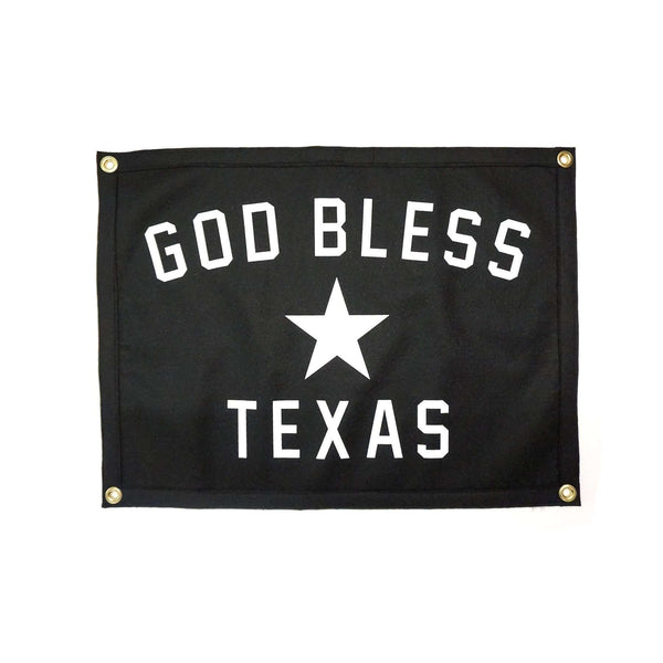 Camp Flag: God Bless Texas