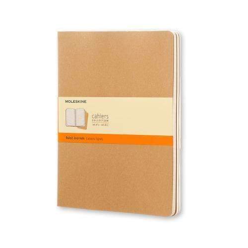 Moleskine Cahier Journal, Soft Cover, Large (5" x 8.25") (Set of 3) - Odin Leather Goods